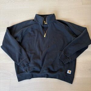 Carhartt K503 Quarter Zip Sweatshirt Black size Large